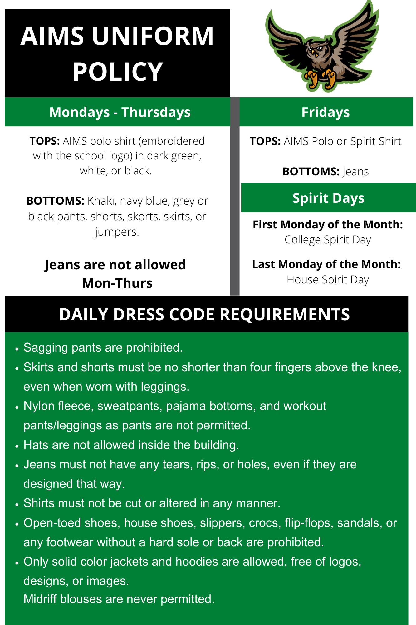  Dress code